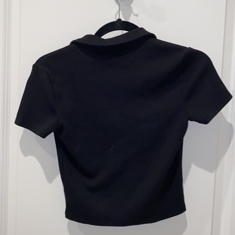 Forever 21 Short Sleeve Black Button Down - Picture 4 of 6